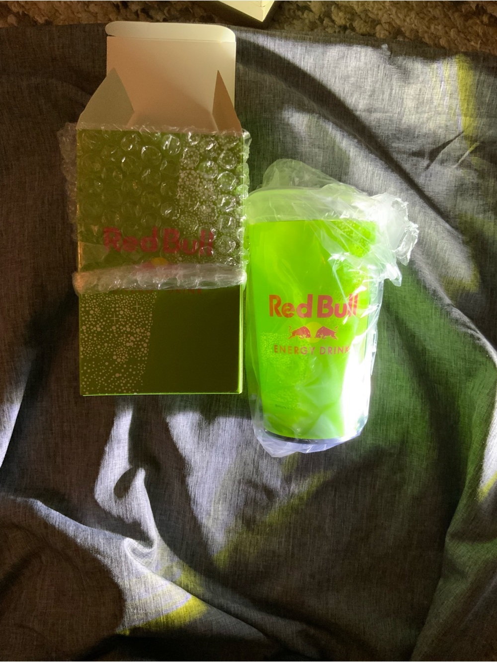 Red Bull Neon Green light up Tumbler - Branded